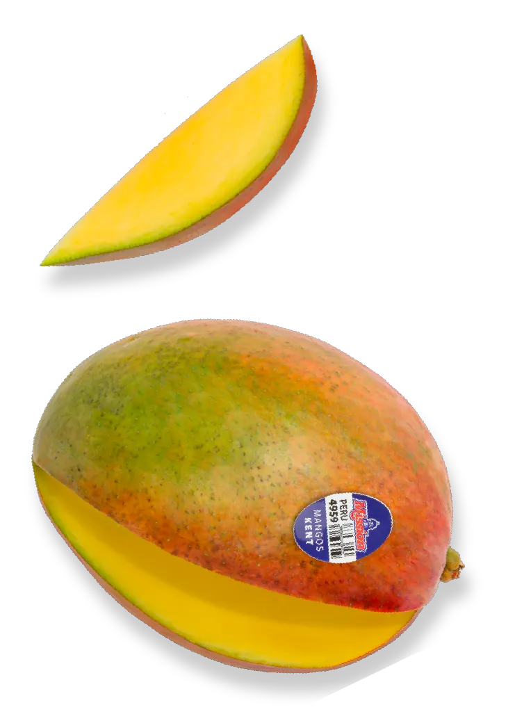 mango with small slice taken out