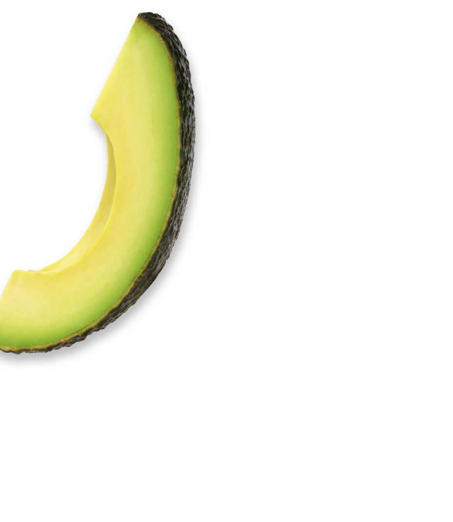 avocado slice straight up