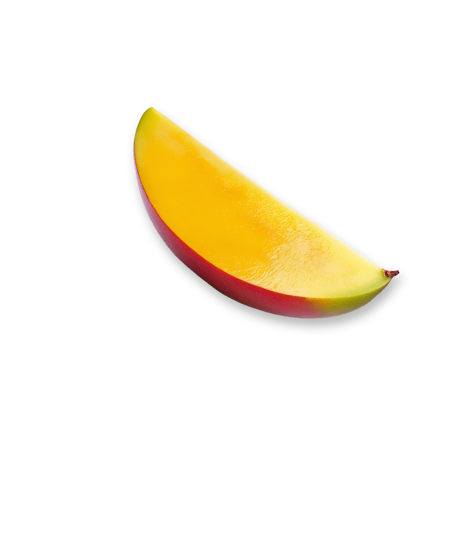 mango slice on an angle