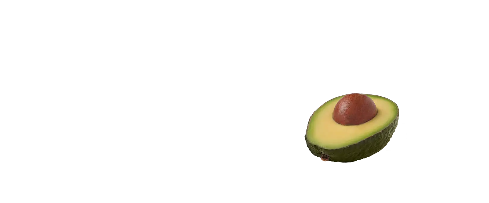 half avocado with pit still in