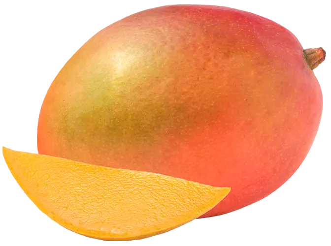 full mango with 1 slice