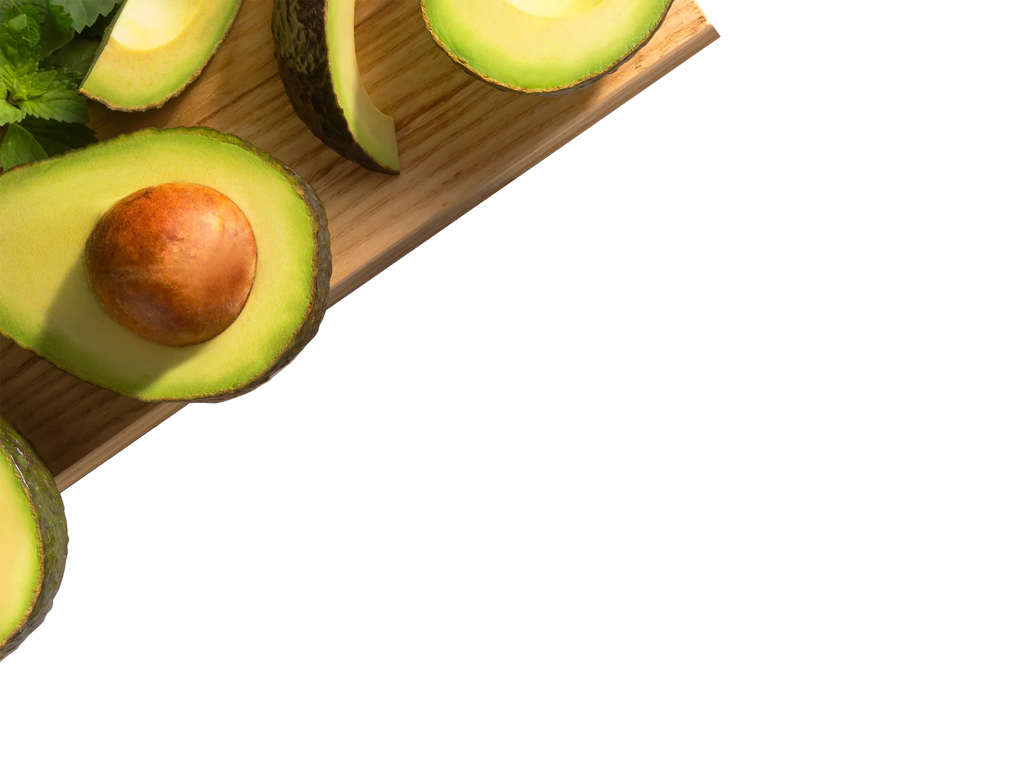 avocados on a cutting board