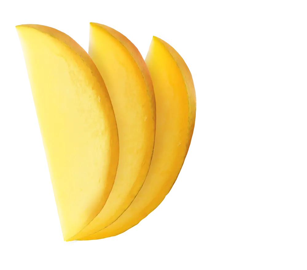 3 mango slices