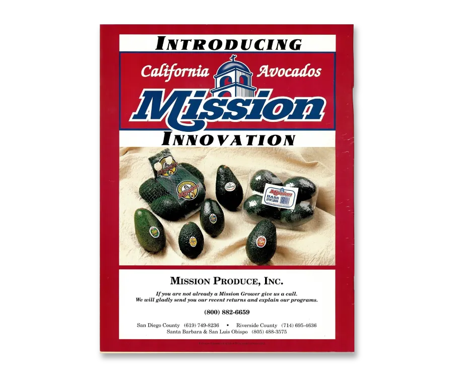1990s Mission Avocado Advertisement for California Avocados