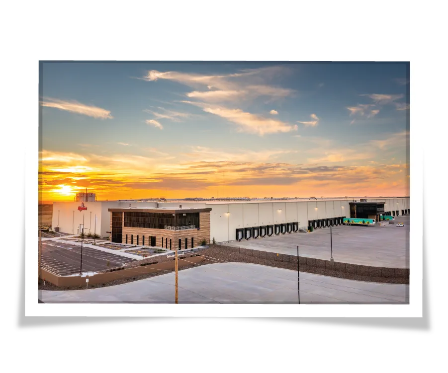 Aerial shot of the Laredo Mission Produce facility