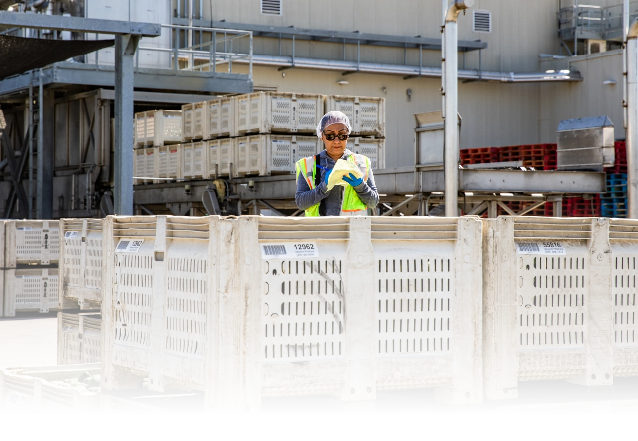 Mission work inspecting product